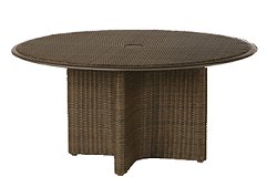 Barlow Tyrie - Savannah Circular Table 150cm - Java with Woven & Glass Top