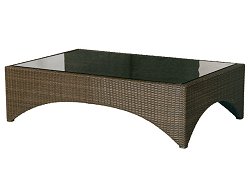 Barlow Tyrie - Savannah Rectangular Coffee Table 150cm - Java with Glass Top