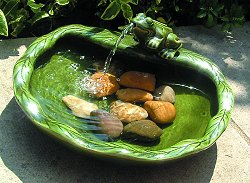 Solar Water Features - Frog Ceramic