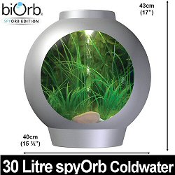 Spyorb 30 Litre Coldwater acrylic self contained aquarium - With integral biorb halogen light