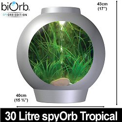 Spyorb 30 Litre Tropical acrylic self contained aquarium - With integral biorb halogen light