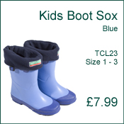 Outdoor Accessories - Kids Boot Sox - Blue - Size 1-3