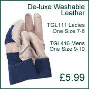 Gloves - De-luxe Washable Leather