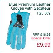 Gloves - Premium Leather Gloves with Secatuer