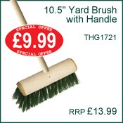 Brushes & Brooms - 10.5 inch Yard Brush with Handle