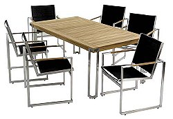Continental Range - 180cm Tiepolo Teak Top Table Set