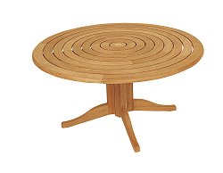 Teak Range - Bengal 1.5m 9 Ring Round Pedestal Table