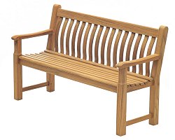 Teak Range - Mandalay 5ft Curved back Bench