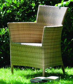 Teak Range - Mandalay Mocca Cream Outdoor Wicker Armchair