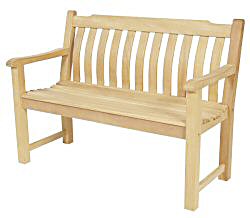 Iroko Range - Classic 4ft Curved Back Bench