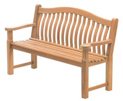Mahogany Range - Turnberry 5ft Curved Back Bench