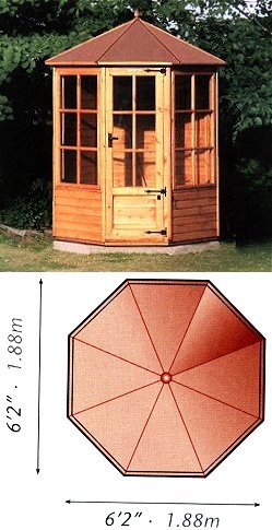 Alton Cherwell Summerhouse 6 x 6 - Redwood Summerhouse