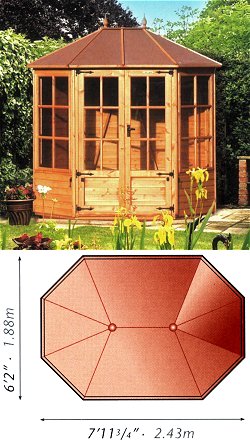 Alton Chesterton Summerhouse 6 x 8 - Redwood Summerhouse