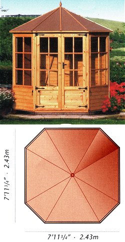 Alton Charlecote Summerhouse 8 x 8 - Redwood Summerhouse