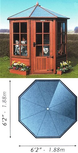 Alton Warwick Cedar Summerhouse 6 x 6 - Red Cedar on robust frame