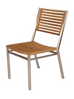 Barlow Tyrie Equinox - Stainless Steel Teak Side Chair