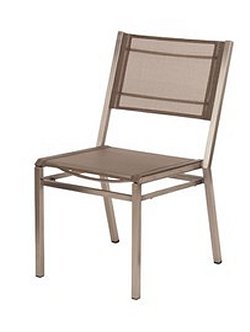 Barlow Tyrie Equinox - Stainless Steel Fabric Sidechair