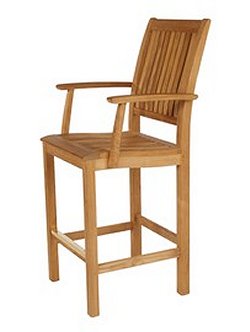 Barlow Tyrie Monaco - Teak High Dining Carver Chair