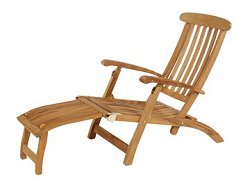 Barlow Tyrie Commodore - Teak Steamer with 52cm Footrest