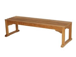 Barlow Tyrie Wimbledon - 150cm Teak Backless Bench