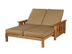 Barlow Tyrie Mission - Teak Double Seater Chaise Interior