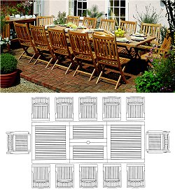 Barlow Tyrie Furniture Sets - Arundel 300cm Extending Table Set