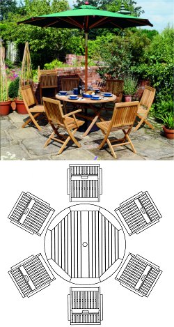 Barlow Tyrie Furniture Sets - Ascot 130cm Table Set