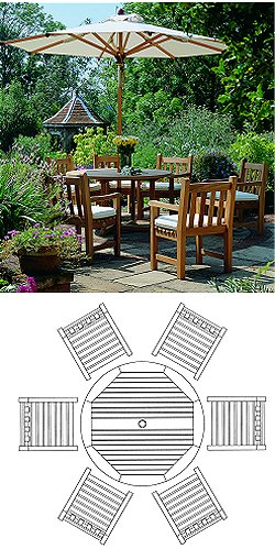 Barlow Tyrie Furniture Sets - Balmoral 130cm Table Set