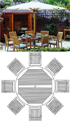 Barlow Tyrie Furniture Sets - Drummond 185cm Table Set
