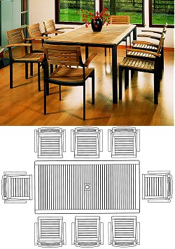 Barlow Tyrie Furniture Sets - Virage 200cm Dining Table Set