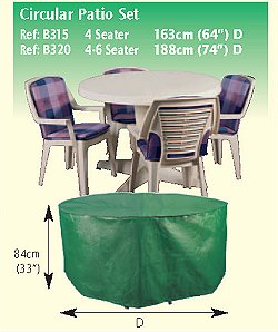Bosmere Garden Furniture Covers Protector Range - Circular Patio Set Covers