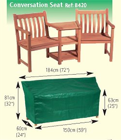 Bosmere Garden Furniture Covers Protector Range - Conversation Seat Cover