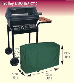 Bosmere BBQ and Heater Cover Up Range - Trolley BBQ Cover Up