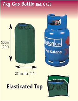 Bosmere BBQ and Heater Cover Up Range - 7kg Gas Bottle Cover Up