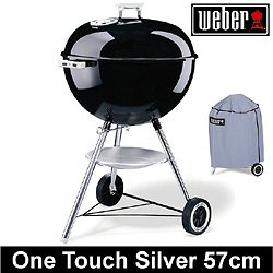 Weber Charcoal Barbecue Kettle 57cm (22.5 inch) - One Touch Silver