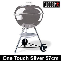 Weber Charcoal Barbecue Kettle 57cm (22.5 inch) - One Touch Silver