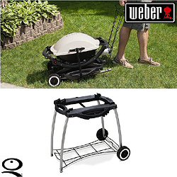 Weber Cart - Folding Rolling Cart for Weber Q100, Q120, Q140, Q200 and Q220