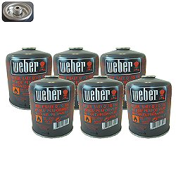 Weber 455g - Disposable Gas Cartridge (6 Pack)