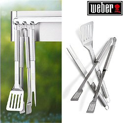 Weber Stainless Steel Tool Set - Accessories for barbecues
