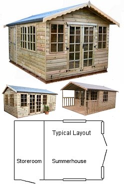 Special Combi Summerhouses - 8ft wide Summerhouse and Storeroom Combinations