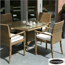 Westminster - Barcelona 4 Seater Woven Dining Set