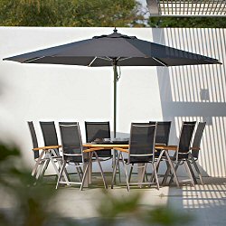 Westminster Teak - Gemini 8 Seater Recliner Stainless Steel and Teak Set