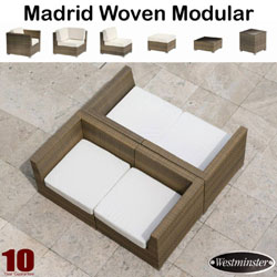 Westminster - Madrid 4 Seater Deep Seating Woven Combination Set