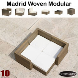 Westminster - Madrid 4 Seater Deep Seating Woven Combination Set