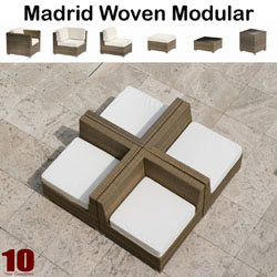 Westminster - Madrid 4 Seater Deep Seating Woven Combination Set