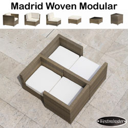 Westminster - Madrid 4 Seater Deep Seating Woven Combination Set
