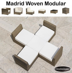 Westminster - Madrid 5 Seater Deep Seating Woven Combination Set