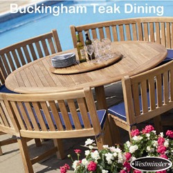 Westminster Teak - Buckingham 12 Seater Curved Teak Set