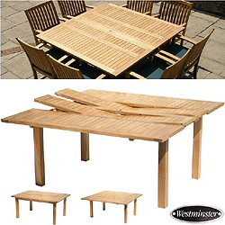 Westminster Teak - Pacific Square Double Extending Table