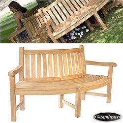 Westminster Teak - Worthing Curved Bench
